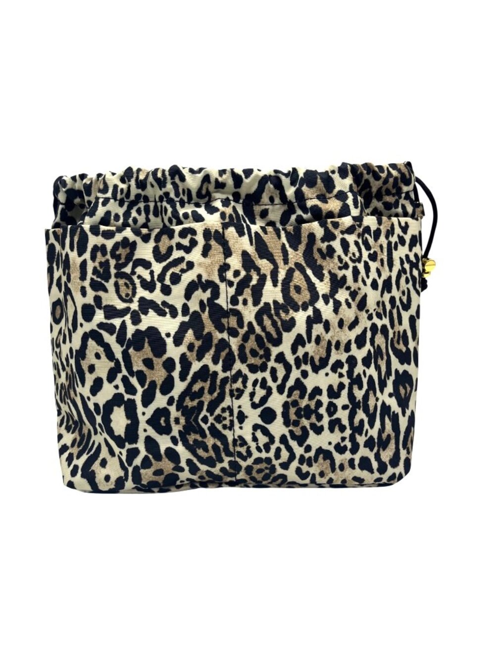 Chicos Leopard Print Fabric Cosmetic Travel Organizer Bag